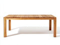 Mesa de jardín Mesas de jardín de madera 220x90x75 cm - madera natural - diseño rectangular con tablero de lamas